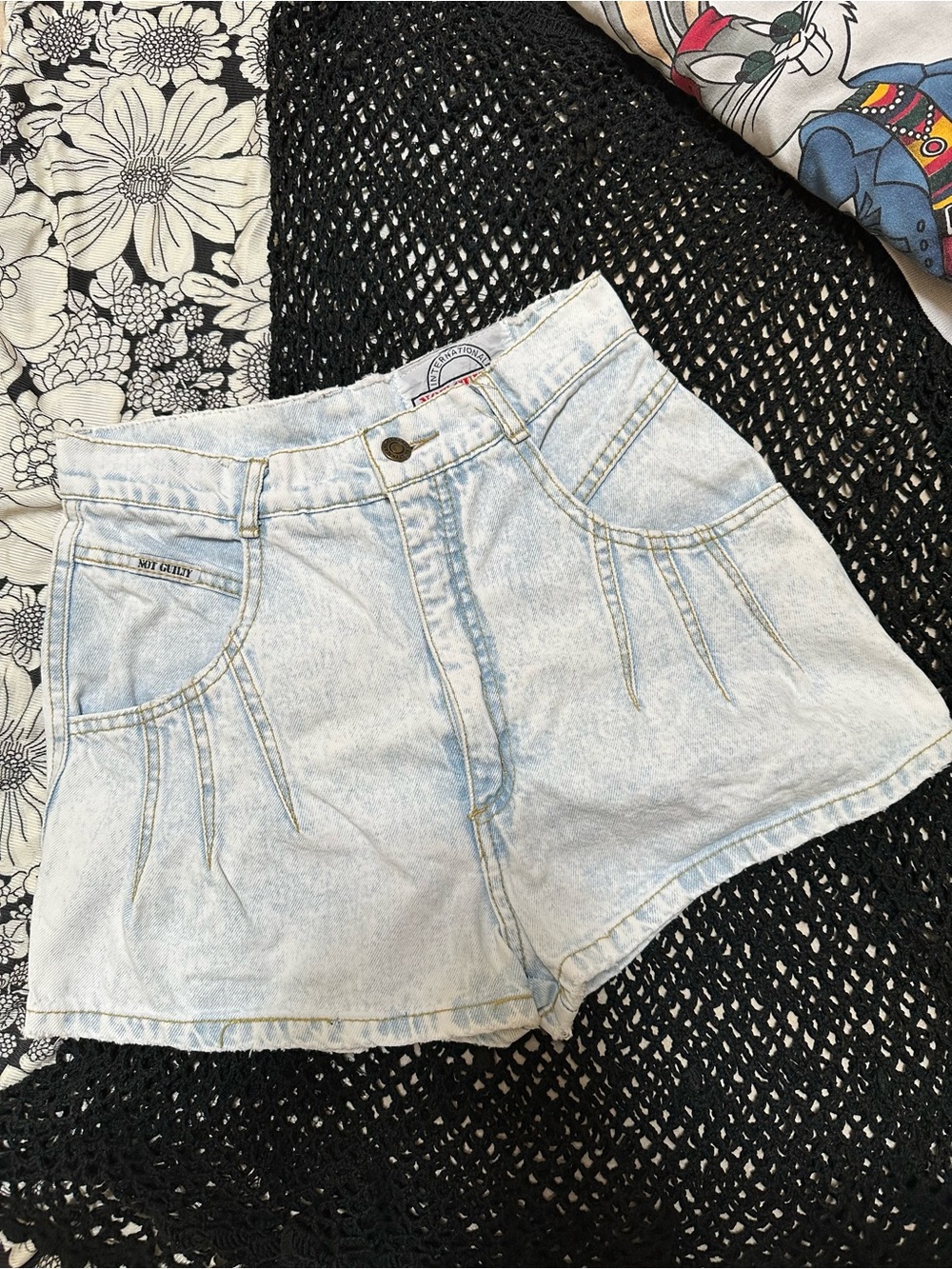 Vintage Light Wash Denim Shorts